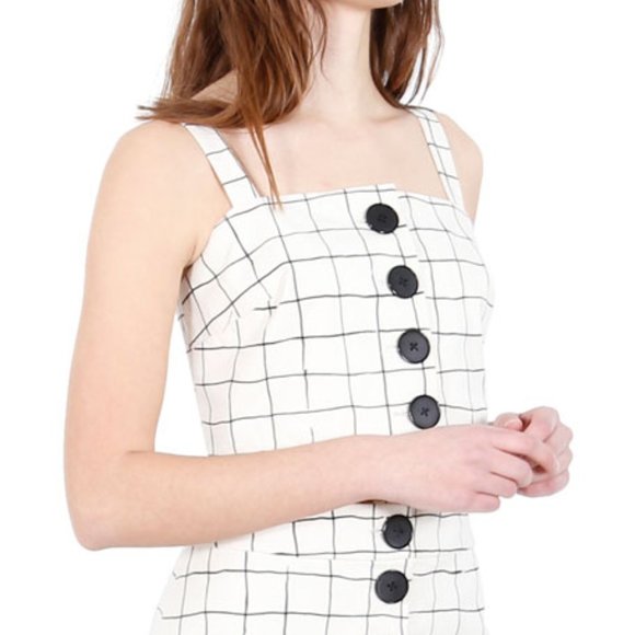 WHIT Tops - *UNWORN* Whit Aster Grid-Print Tank